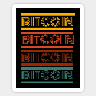 Bitcoin Retro Vintage Typography Sticker